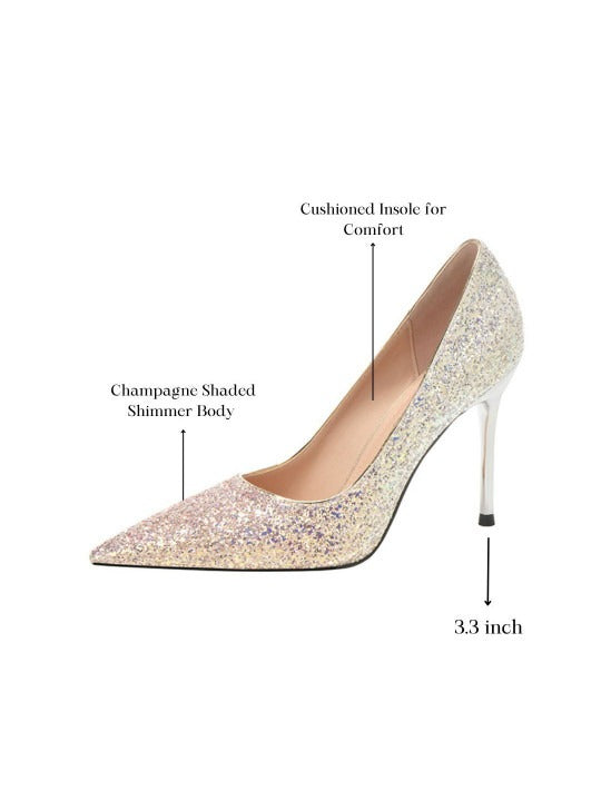 Luxury Glitter Stiletto Heels for Women – Elegant Pointed Toe Party Pumps