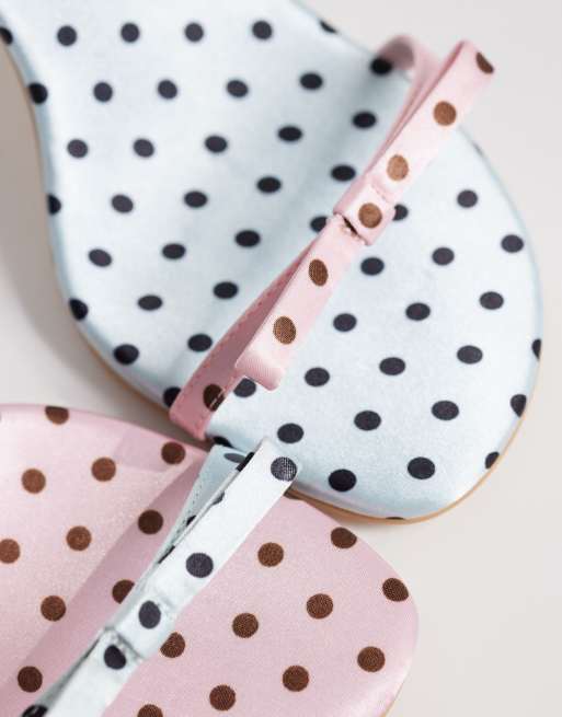 Women’s Polka Dot High Heel Sandals – Stylish Strappy Stiletto Party Heels