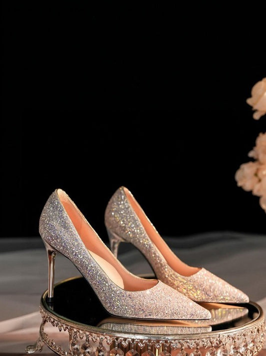 Luxury Glitter Stiletto Heels for Women – Elegant Pointed Toe Party Pumps
