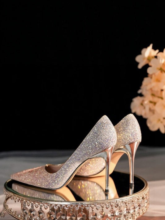 Luxury Glitter Stiletto Heels for Women – Elegant Pointed Toe Party Pumps